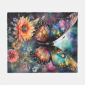 Couverture Polaire Papillon cosmique (Devant (Horizontal))