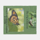 Couverture Polaire Papillon de chenille (Devant (Horizontal))