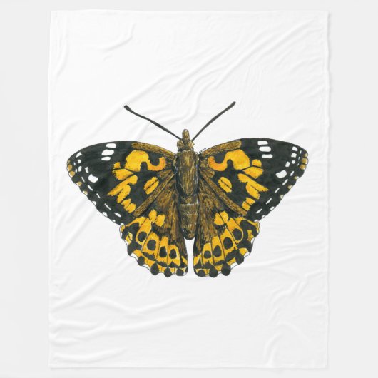 Couverture Polaire Papillon de femme peint (Devant)