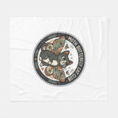 Couverture Polaire Papillon de nuit Chat POD Art vectoriel - Papillon (Devant (Horizontal))