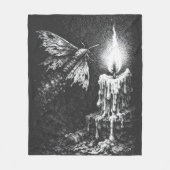 Couverture Polaire Papillon de nuit vers la flamme — par BurnsInHell (Devant)