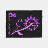 Couverture Polaire Papillon de sensibilisation au surdosage Ruban tou (Devant (Horizontal))