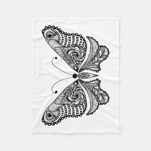 Couverture Polaire Papillon de style (Devant)