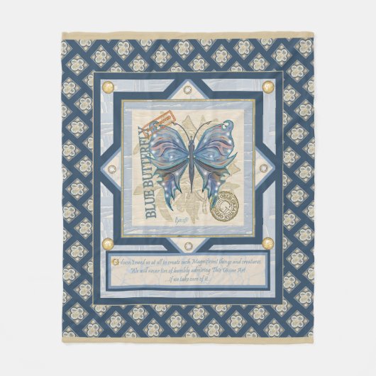 Couverture Polaire Papillon du bureau de création G (Devant)