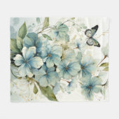 Couverture Polaire Papillon et vigne florale (Devant (Horizontal))