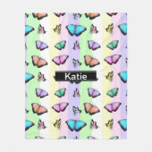 Couverture Polaire Papillon Fleece Personnalisé (Devant)