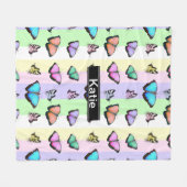 Couverture Polaire Papillon Fleece Personnalisé (Devant (Horizontal))