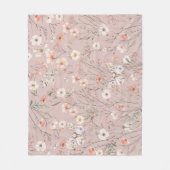 Couverture Polaire Papillon floral Fleur sauvage Boho (Devant)