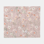 Couverture Polaire Papillon floral Fleur sauvage Boho (Devant (Horizontal))