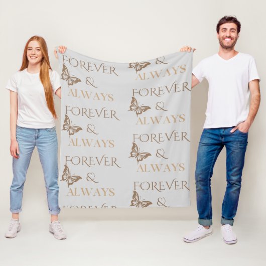 Couverture Polaire Papillon Forever & Always (En situation)
