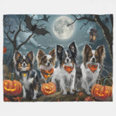 Couverture Polaire Papillon Halloween Éffrayant (Devant (Horizontal))