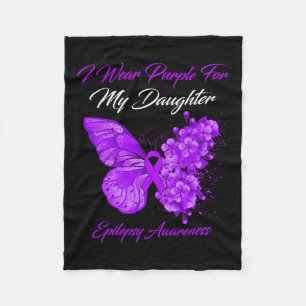 Couverture Polaire Papillon Je Porte Violet Pour Ma Fille Épilepsie A