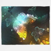 Couverture Polaire Papillon lumineux et papillons de nuit (Devant (Horizontal))