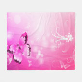 Couverture Polaire Papillon magenta (Devant (Horizontal))