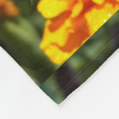 Couverture Polaire Papillon Monarque sur Fleur Marigold Rose (Coin)