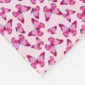 Couverture Polaire Papillon Motif Plutôt rose violet (Coin)