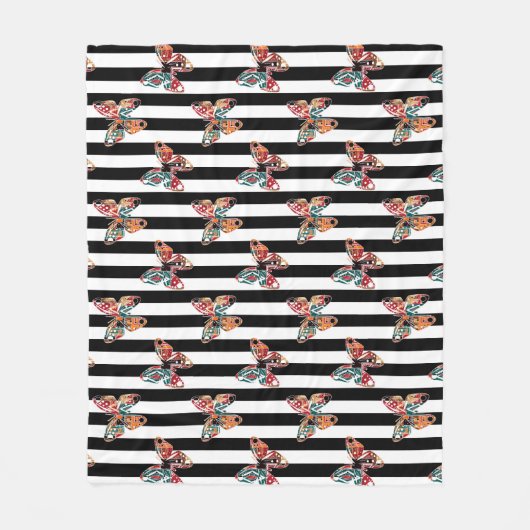 Couverture Polaire Papillon multicolore (Devant)