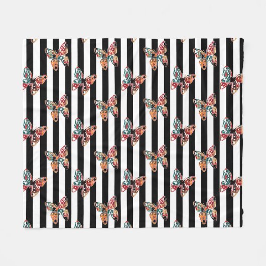 Couverture Polaire Papillon multicolore (Devant (Horizontal))