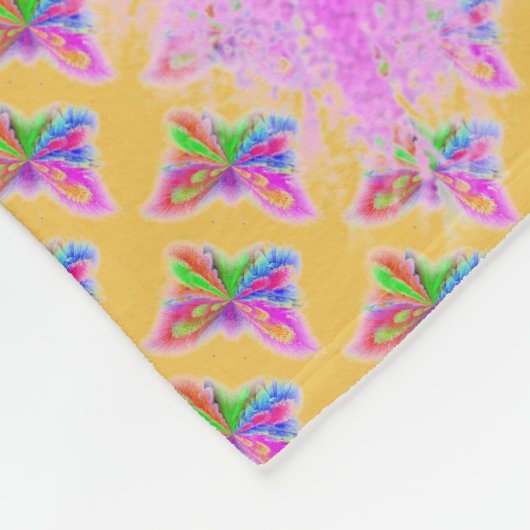 Couverture Polaire Papillon multicolore (Coin)