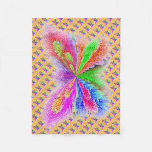 Couverture Polaire Papillon multicolore (Devant)