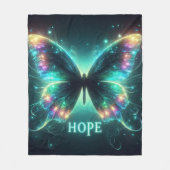 Couverture Polaire Papillon multicolore radiant représentant l'espoir (Devant)