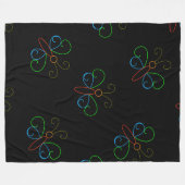 Couverture Polaire Papillon néon (Devant (Horizontal))