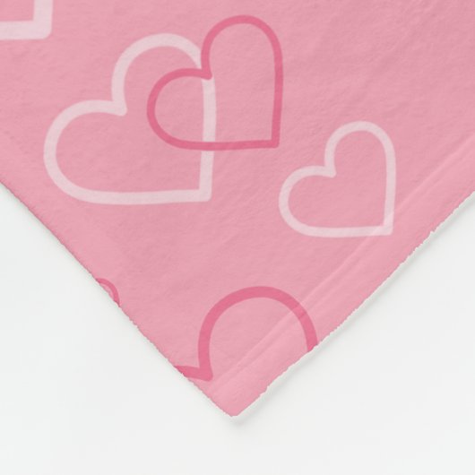 Couverture Polaire Papillon noir et blanc mignon chien sur coeur rose (Coin)