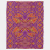 Couverture Polaire Papillon numérique orange violet (Devant)