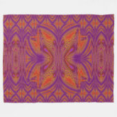 Couverture Polaire Papillon numérique orange violet (Devant (Horizontal))