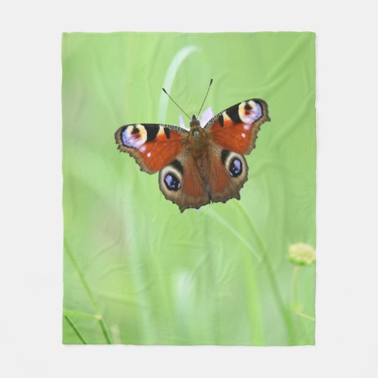 Couverture Polaire Papillon paon (Devant)