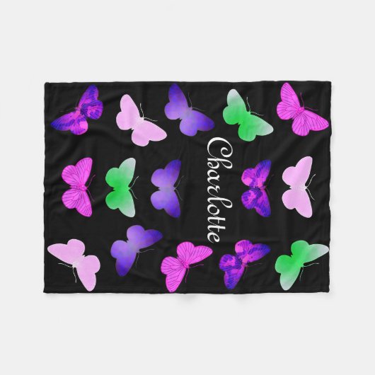 Couverture Polaire Papillon personnalisable (Devant (Horizontal))