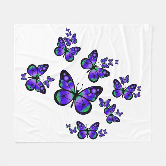 Couverture Polaire Papillon pourpre (Devant (Horizontal))