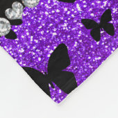 Couverture Polaire Papillon pourpre personnalisé de parties (Coin)