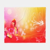 Couverture Polaire Papillon rouge (Devant (Horizontal))