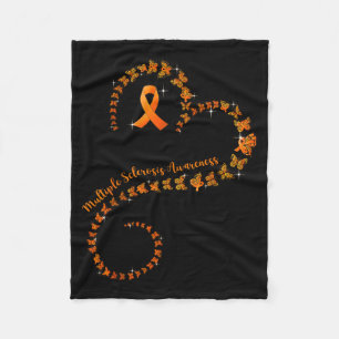 Couverture Polaire Papillon Ruban Orange Sensibilisation à la Scléros