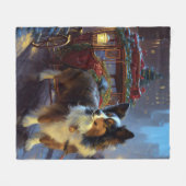 Couverture Polaire Papillon Saison des Fêtes de Noël (Devant (Horizontal))