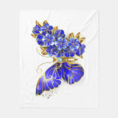 Couverture Polaire Papillon Saphir Fleur (Devant)