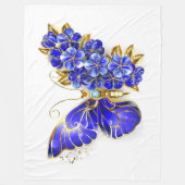 Couverture Polaire Papillon Saphir Fleur (Devant)