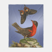 Couverture Polaire Papillon sauvage et oiseau (Devant)