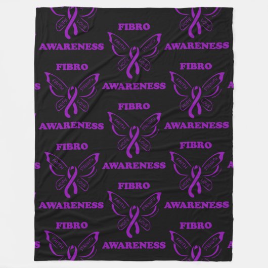 Couverture Polaire Papillon/Sensibilisation...Couverture Fibro en pol (Devant)