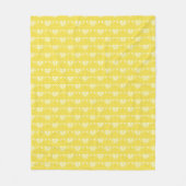 Couverture Polaire Papillon stylisé d'art déco - jaune et blanc (Devant)