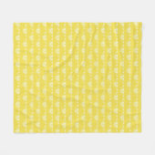 Couverture Polaire Papillon stylisé d'art déco - jaune et blanc (Devant (Horizontal))