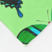 Couverture Polaire Papillon Swallowtail en vert, turquoise et noir (Coin)