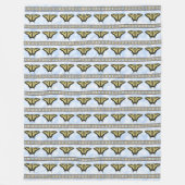 Couverture Polaire Papillon Swallowtail Jaune Sud-Ouest Grand Format (Devant)