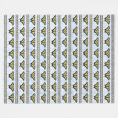 Couverture Polaire Papillon Swallowtail Jaune Sud-Ouest Grand Format (Devant (Horizontal))