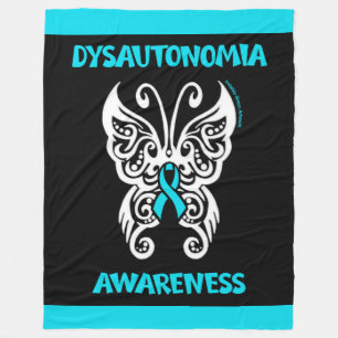 Couverture Polaire Papillon/Tribal...Dysautonomia Fleece Blanket