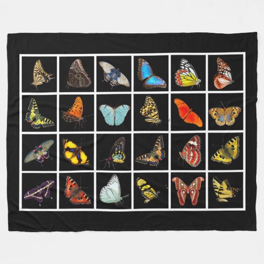 Couverture Polaire Papillons (Devant (Horizontal))
