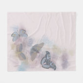 Couverture Polaire Papillons à encre d'alcool (Devant (Horizontal))