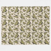 Couverture Polaire Papillons à queue jaune du sud-ouest partout (Devant (Horizontal))