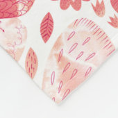 Couverture Polaire Papillons Aquarelle Corail rose (Coin)